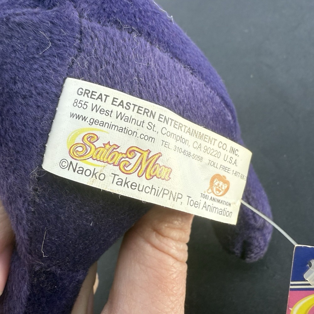Sailor Moon Luna Plush Purple Cat 6.5" Toei Animation Great Eastern - Picture 7 of 8